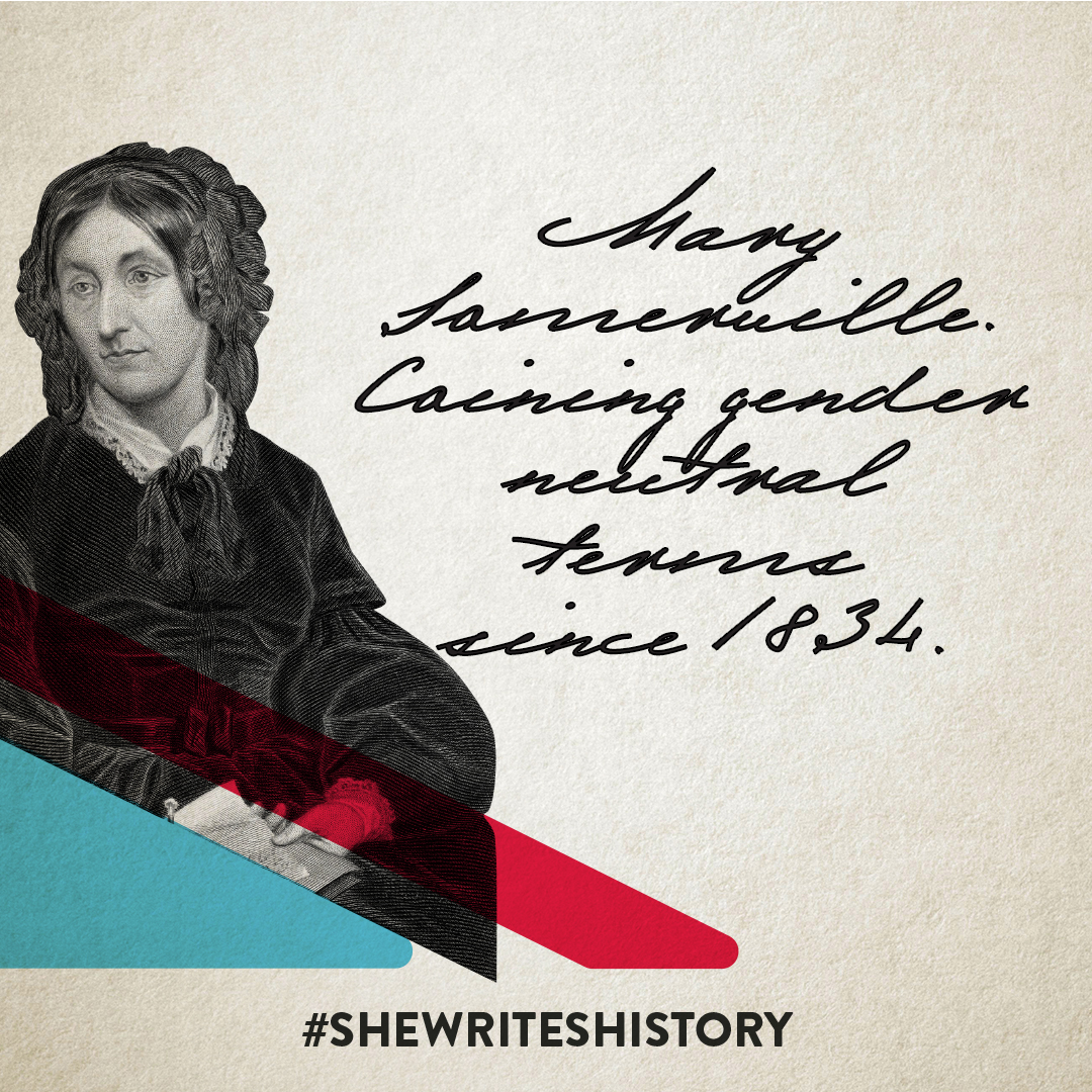 Mary Somerville. Coining gender neutral terms since 1834.